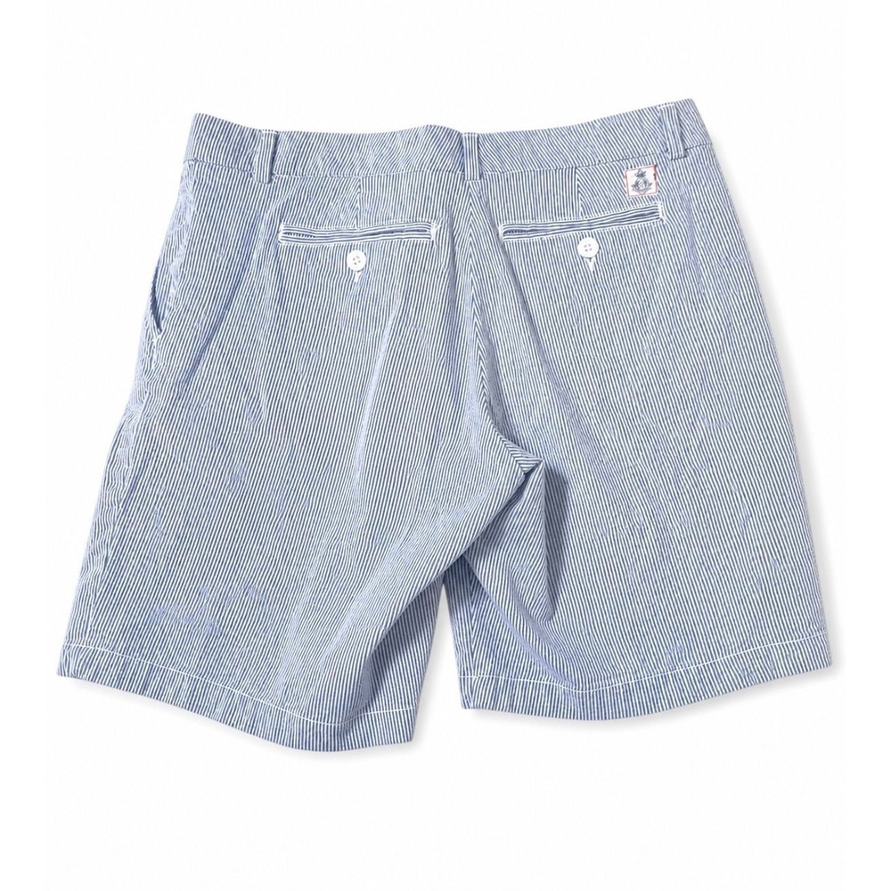 Tommy Hilfiger Womens Seersucker Shorts Size 6 Blue White Striped Preppy Y2K